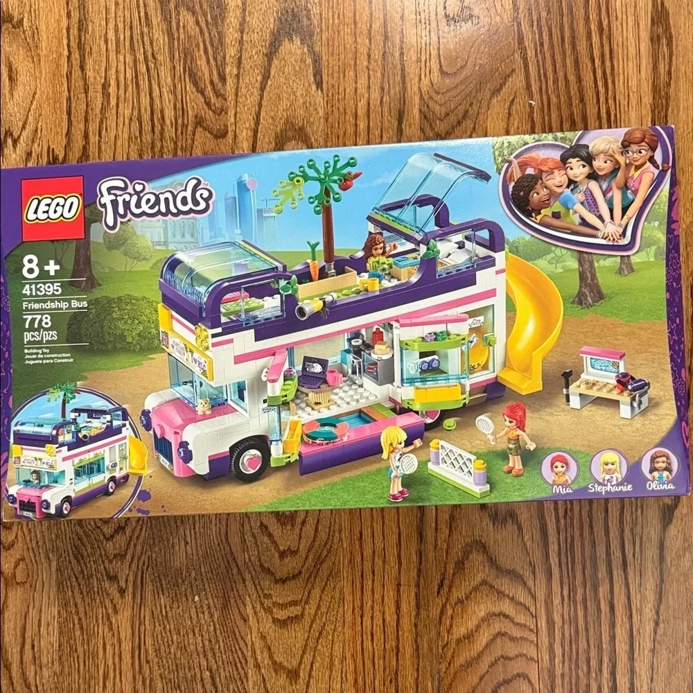 Lego friends friendship bus set 41395 new in sealed box 778 pieces retired